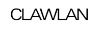 a black and white image of the word clawlan